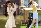 Viral ảnh Á hậu Phương Nhi xinh đẹp và khí chất chuẩn "dâu hào môn" khi chơi golf - môn gắn với Đỗ Mỹ Linh