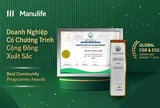 Manulife Việt Nam nhận giải thưởng quốc tế về hoạt động cộng đồng