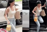 Ngọc Trinh gây sốt khi mặc lại quần jeans 10 tuổi