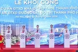 Thủ tướng dự lễ khởi công 5 tuyến đường sắt, 3 dự án nhà ở cho thuê tại Hà Nội với tổng vốn hơn 1,3 triệu tỷ đồng