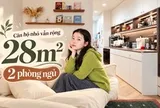 Căn hộ 28m² vẫn có 2 phòng ngủ, 1 phòng khách: Nhìn cách cô gái xử lý nhà dài và hẹp mới thấy từng mét vuông đều có giá trị