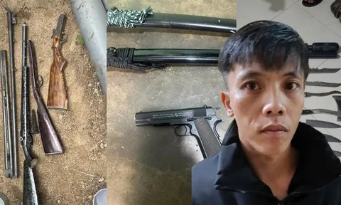 Khám xét nơi ở của Lê Trung Huy trong chuyên án lớn, tịch thu loạt tang vật chôn dưới vườn nhà