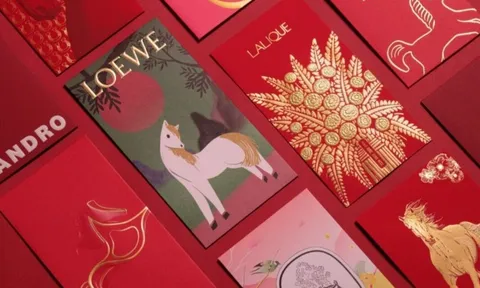 Những bao lì xì thể hiện sự xa xỉ của các ông lớn ngành thời trang: CHOPARD, RIMOWA,... đỏ như son, nhìn LOEWE mới thật sự bất ngờ