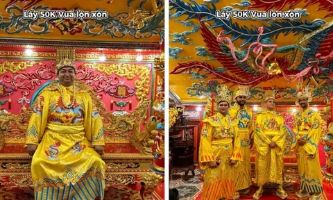 Đỉnh nhất Tết này đích thị là photobooth Suối Tiên khi chỉ tốn 70k đã "được làm vua" khiến khách Tây xếp hàng đăng cơ nườm nượp