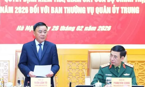 Công bố quyết định kiểm tra, giám sát đối với Ban Thường vụ Quân ủy Trung ương