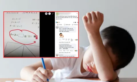 1 bài Toán lớp 1 khiến hội cha mẹ HOANG MANG!