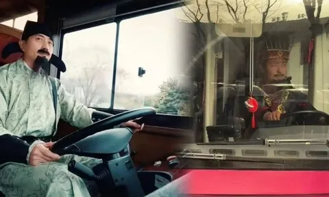 Tài xế xe buýt hóa thân thành Tần Thủy Hoàng, Lý Bạch để hút khách