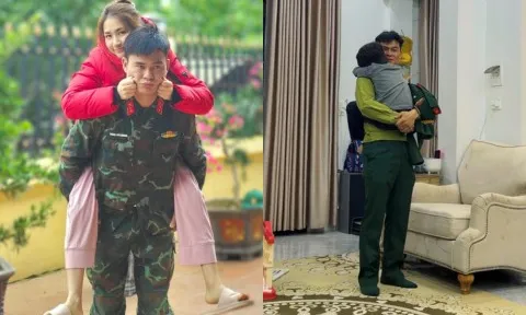 Chồng Đại uý Hoà Minzy: "Anh sẽ cố gắng phấn đấu vì tương lai của chúng ta và các con. Anh yêu em, vợ ơi!"