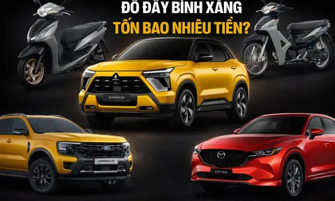 Đầy bình Ranger ‘bay’ thêm 1 triệu, SH chênh 60.000 đồng và nhiều xe khác phải bù khá nhiều tiền sau khi xăng tăng giá