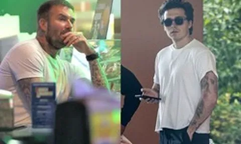 Bắt gặp David Beckham ngồi một mình cô đơn, buồn bã khi cách con trai cả vài bước chân nhưng không thể gặp mặt
