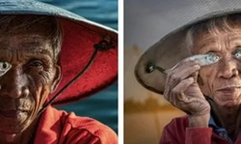 Nghi vấn sao chép quanh "bức ảnh chụp ngư dân Hội An cầm hai con cá thắng giải quốc tế" dậy sóng MXH