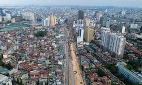 Nhìn từ trên cao, tuyến Vành đai 1 hơn 7.200 tỉ đồng giờ ra sao sau gần 3 tháng thi công?