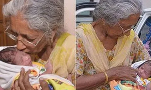 Cụ bà 72 tuổi sinh bé trai khỏe mạnh với chồng 80 tuổi