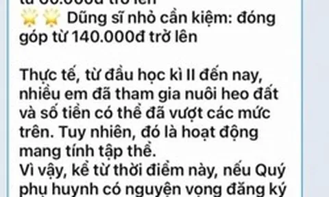 Đoạn tin nhắn đang khiến nhiều phụ huynh bức xúc: Ngay cả những điều nhỏ bé nhất cũng bị thương mại hóa thế này!