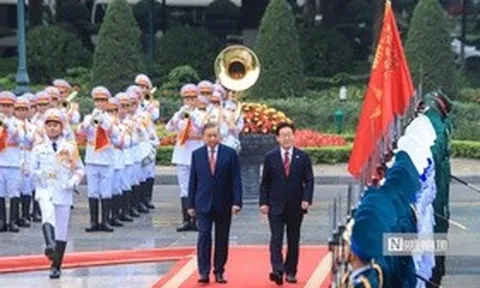 21 loạt đại bác chào mừng Tổng thống Hàn Quốc thăm Việt Nam