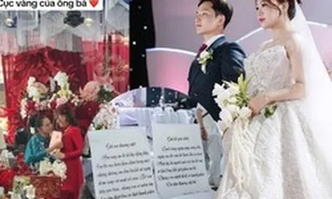 Đám cưới đặc biệt của cô dâu Hà Tĩnh: Ông bà trao vàng, sổ đỏ, giá trị nhất là 2 chiếc ghế trống và bức thư tay