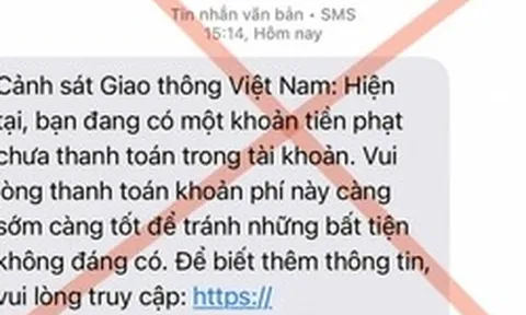 Tất cả người dân khi nhận được tin nhắn "phạt nguội" dạng này, cần xóa ngay lập tức