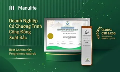 Manulife Việt Nam nhận giải thưởng quốc tế về hoạt động cộng đồng