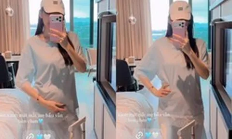 Không còn che giấu, Á hậu Việt khoe bụng bầu rõ mồn một với doanh nhân kín tiếng