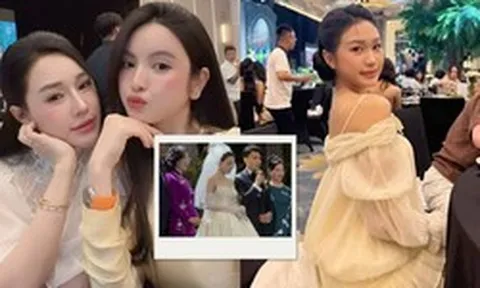 Doãn Hải My, Chu Thanh Huyền lên đồ sang chảnh, đọ sắc cùng dàn WAGs Việt xinh đẹp tại lễ cưới Văn Thanh - Bích Hạnh ở Hà Nội