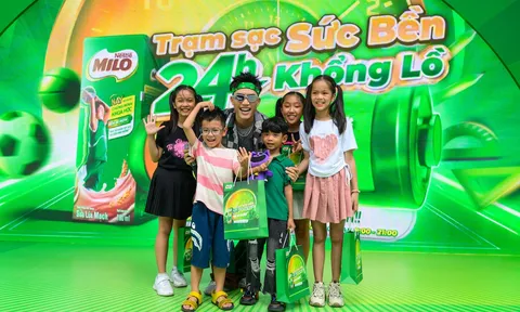 Hàng nghìn trẻ em hào hứng vui chơi tại sự kiện “Trạm sạc Sức bền 24h Khổng lồ” do Nestlé MILO tổ chức