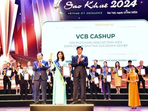Ba giải pháp số của Vietcombank nhận giải thưởng Sao Khuê 2024