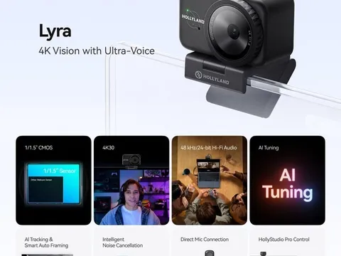 Hollyland ra mắt Lyra 4K UHD Webcam sử dụng công nghệ âm thanh và hình ảnh chuyên nghiệp với mức giá phải chăng