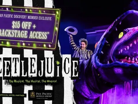 Tập đoàn Khách sạn Pan Pacific được chỉ định là Đối tác Khách sạn chính thức cho buổi công diễn tại Singapore của vở nhạc kịch Broadway Beetlejuice The Musical