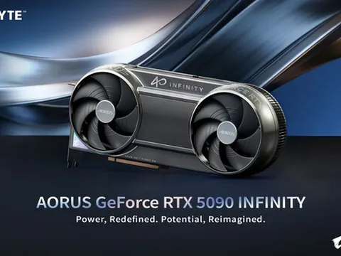 GIGABYTE ra mắt card đồ họa AORUS GeForce RTX™ 5090 INFINITY với thiết kế nhỏ gọn và công nghệ tản nhiệt đột phá tại CES 2026