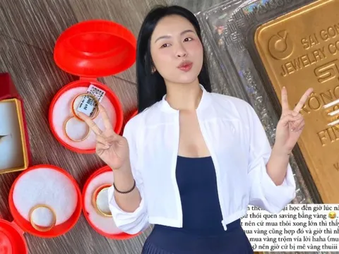 Giá vàng hơn 19 triệu/chỉ, một gái xinh khoe "bộ sưu tập": Từng bị mẹ ép mua vàng, giờ lại tự mình mê