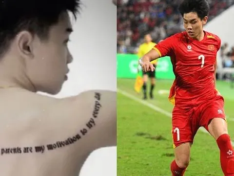 Hé lộ hình xăm ý nghĩa trên lưng Đình Bắc, đây là động lực giúp ngôi sao U23 Việt Nam vượt khó và toả sáng