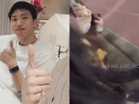 Đoàn Văn Hậu lại chấn thương, Doãn Hải My lập tức cập nhật tình hình, còn trao nụ hôn ngọt ngào giữa ngàn khán giả