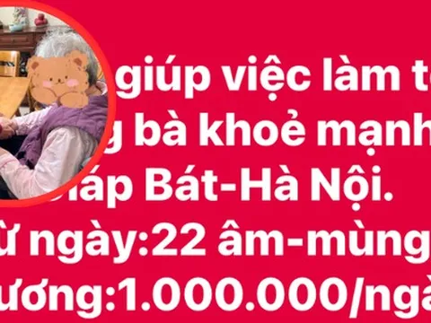 Thuê giúp việc ngủ lại, chăm ông bà, bố mẹ U60, U70 ngày Tết: Trả lương 10 triệu trong 10 ngày nhưng không phải ai cũng làm được