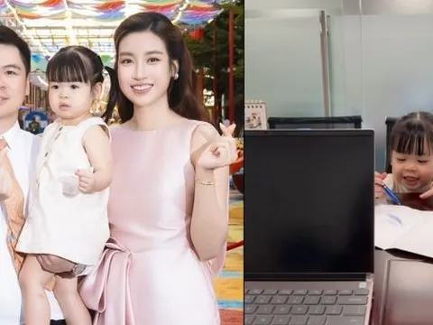 Dâu hào môn Đỗ Mỹ Linh miệt mài làm việc giáp Tết, ái nữ Chủ tịch Hà Nội FC làm "thư kí" cực yêu