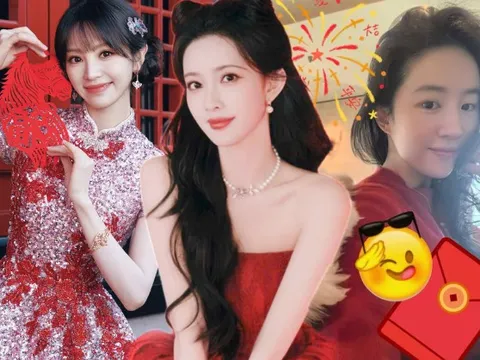 Sao Cbiz "nhuộm đỏ" mùng 1: Mẹ con Angelababy nghi ăn Tết với Huỳnh Hiểu Minh, 1 mỹ nam chi 980 triệu lì xì fan