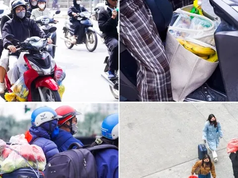 Lỉnh kỉnh buồng chuối, bó rau: Người dân 'chở cả quê hương' trở lại Thủ đô