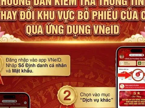 Tính năng quan trọng trên VNeID dành cho cử tri đi làm xa quê