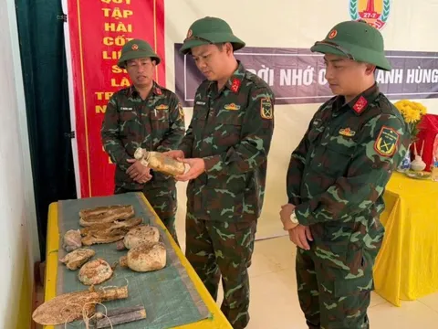 Hai hài cốt liệt sĩ cùng nhiều di vật được phát hiện tại điểm cao 402