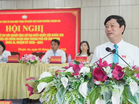 Phó Bí thư Thành ủy, Chủ tịch HĐND TPHCM Võ Văn Minh tiếp xúc cử tri tại phường Thuận An