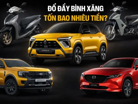 Đầy bình Ranger ‘bay’ thêm 1 triệu, SH chênh 60.000 đồng và nhiều xe khác phải bù khá nhiều tiền sau khi xăng tăng giá