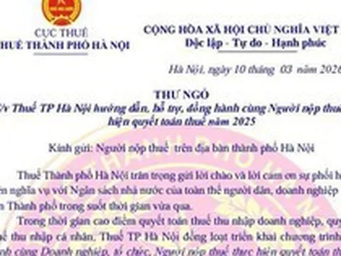 Thuế TP Hà Nội gửi thông báo nóng tới người nộp thuế