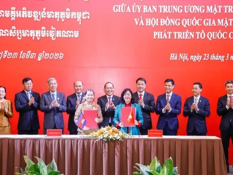 Mặt trận Tổ quốc Việt Nam-Campuchia tăng cường hợp tác giai đoạn 2026-2031