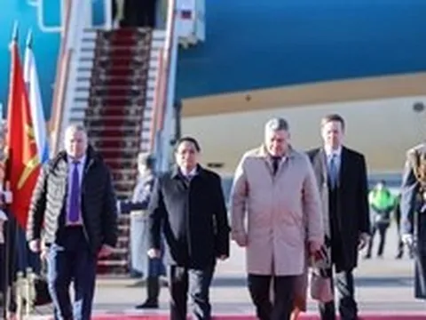 Thủ tướng Phạm Minh Chính tới Mátxcơva, bắt đầu thăm chính thức Liên bang Nga