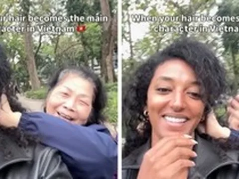 Cả hồ Hoàn Kiếm náo loạn vì một mái tóc vị khách Tây