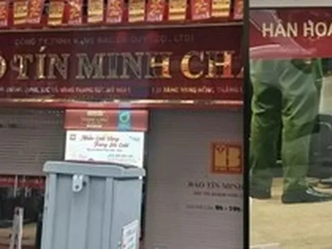 Hà Nội: Nhiều cảnh sát xuất hiện tại cửa hàng vàng Bảo Tín Minh Châu