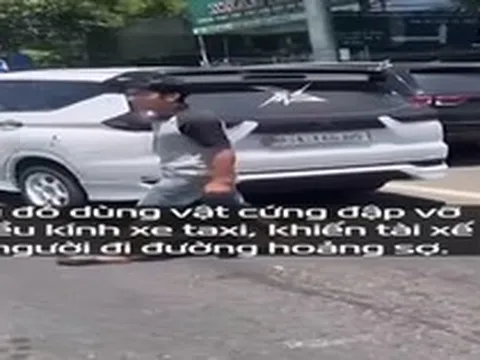 60 giây điên cuồng đập phá chiếc taxi chở vợ, người đàn ông nhận cái kết đắng
