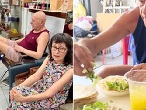 2 tháng "hoà tan" của vợ chồng người Pháp được sui gia Việt Nam dẫn đi tắm sông, đi nhậu, tập nằm võng