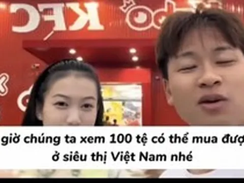 Cầm 350.000 đồng đi siêu thị Việt, khách Trung Quốc ngại ngùng xin trả lại đồ lúc tính tiền