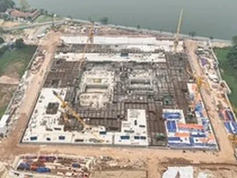 Cận cảnh nhà hát Opera Hà Nội dần lộ diện ở bán đảo Quảng An