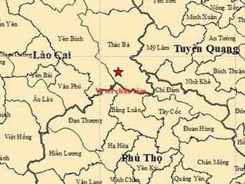 Vừa xảy ra động đất mạnh 3.0 độ gần thủy điện Thác Bà